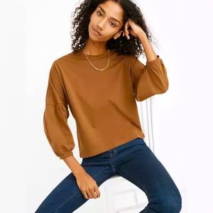 Madewell Crepe Drop-Shoulder Bubble-Sleeve Tee
